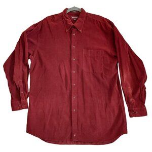 Vintage Nordstrom corduroy shirt mens XXL button down cotton hipster dad career